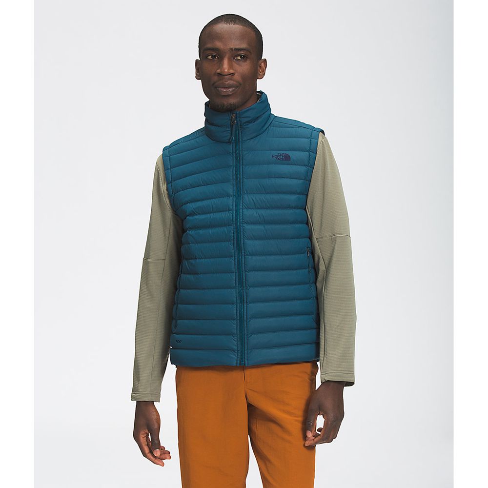 The North Face Vests Mens Australia - The North Face Stretch Blue Packable/Stowable (QXA-876230)